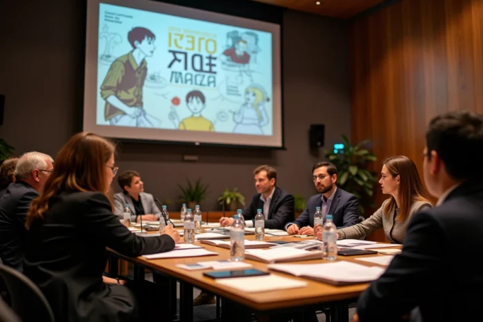 Table ronde académique sur la culture manga lors d'un festival de bande dessinée en France